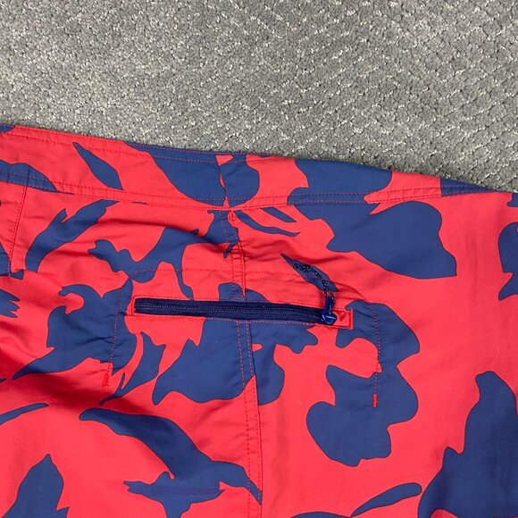 Patagonia Wavefarer Boardshorts Men's 40 Red Blue Floral Swim Trunks Shorts - Picture 6 of 13